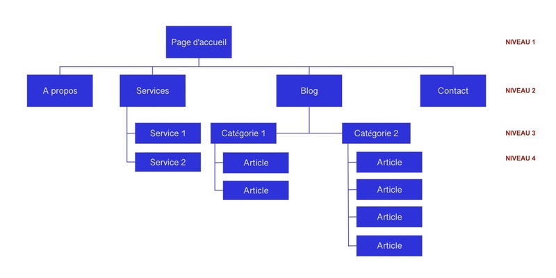 exemple d'arborescence d'un site internet