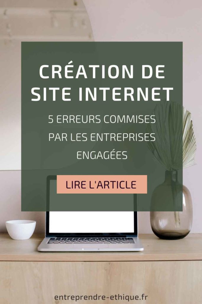 Épingle Pinterest : création de site internet, 5 erreurs commises par les entreprises engagées