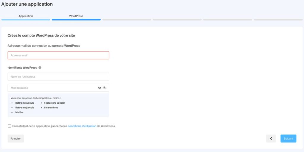 Aperçu de la configuration d'un site WordPress avec Infomaniak