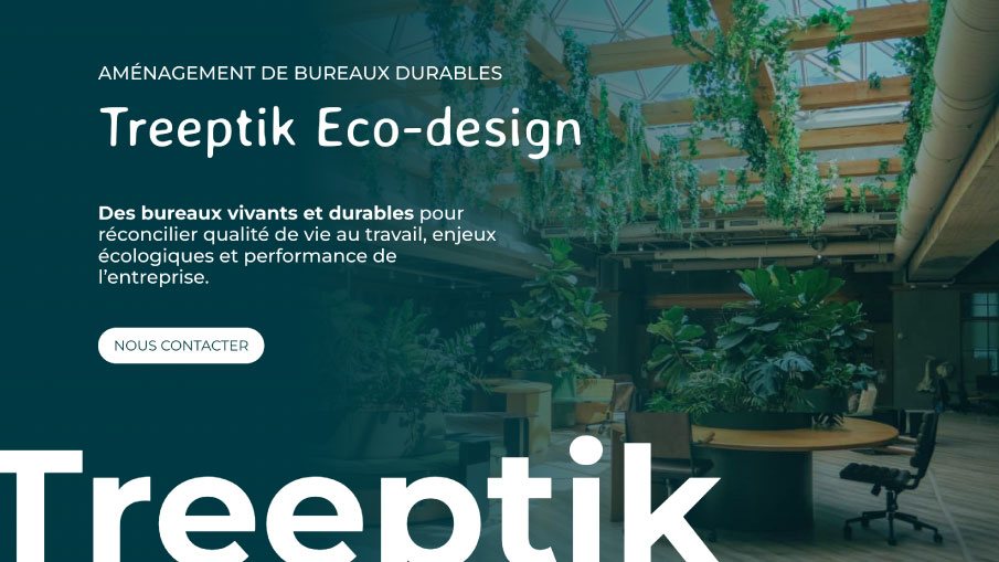 Page d'accueil du site Wordpress de Treeptik, architectes à Montpellier