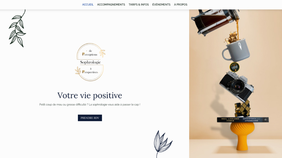 Aperçu du site Wordpress de Caroline, sophrologue à Saint-Gély-du-Fesc