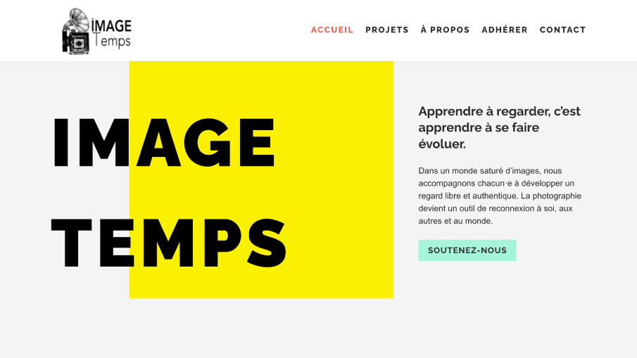Site web éco-conçu pour Image Temps, association