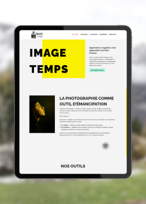 Aperçu du site de l'association Image Temps