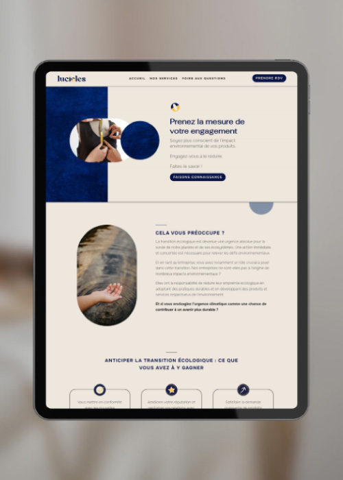 Site internet de Lucioles Conseil, cabinet de conseil RSE