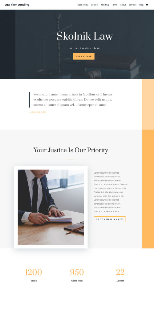 Aperçu du template de site éthique pour avocat