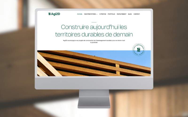 Aperçu de la page d'accueil du site agi2d.fr