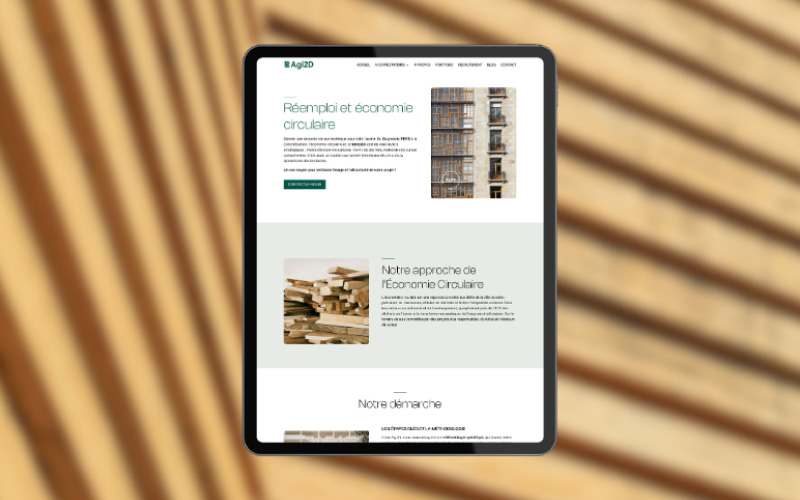 Page service du site internet d'Agi2D