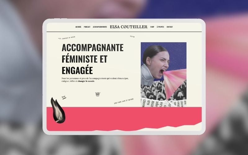 Site web d'Elsa Couteiller, accompagnante féministe