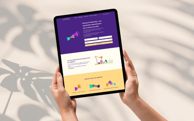 Aperçu du site web du média Simone et Henriette