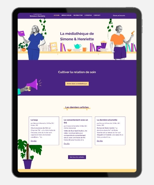 Mockup de la page d'accueil