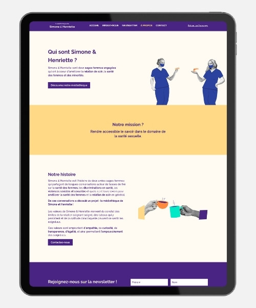 Mockup de la page à propos